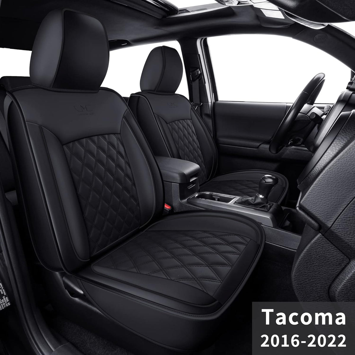 Black 2 pcs Tacoma Seat Covers E779
