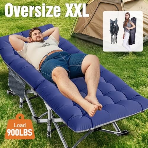 Folding Camping Cot with Pad and Carry Bag Y6223