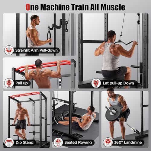 1600lbs Multi-Function Power Cage with Cable Crossover System I91008