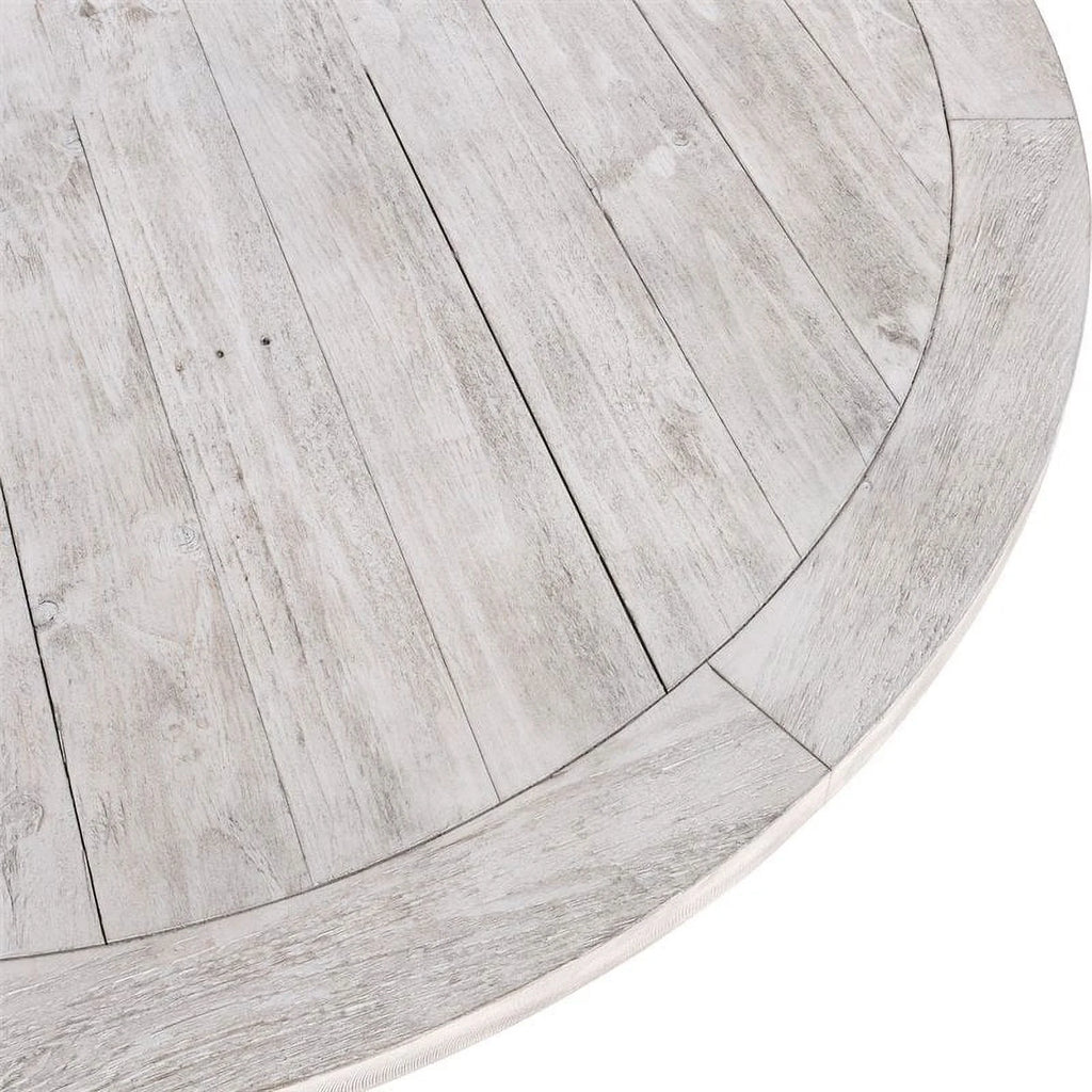 55" Round Solid Pine Wood Dining Table J916375
