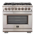36" Stainless Steel Gas Burner Electric Oven U289