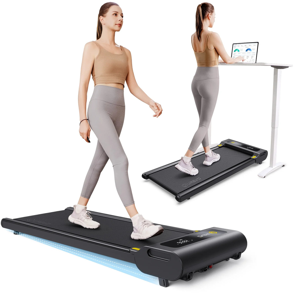 2 in 1 Under Desk Treadmill with Remote Control U62045