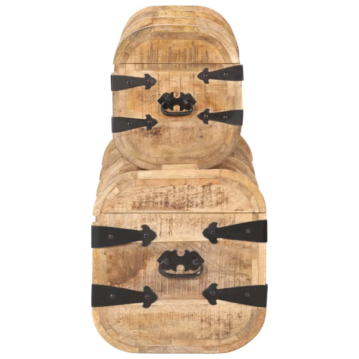 Storage Chests 2 Pieces Solid Mango Wood Y577371
