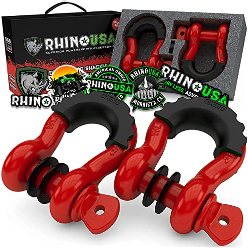 Black 3/4" Clevis D Ring Shackles 2-Pack O2042