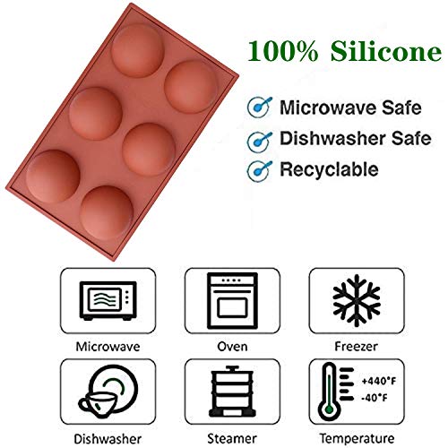 Silicone Mold 2.5 Inch Sphere 3Pcs Pink Q34160