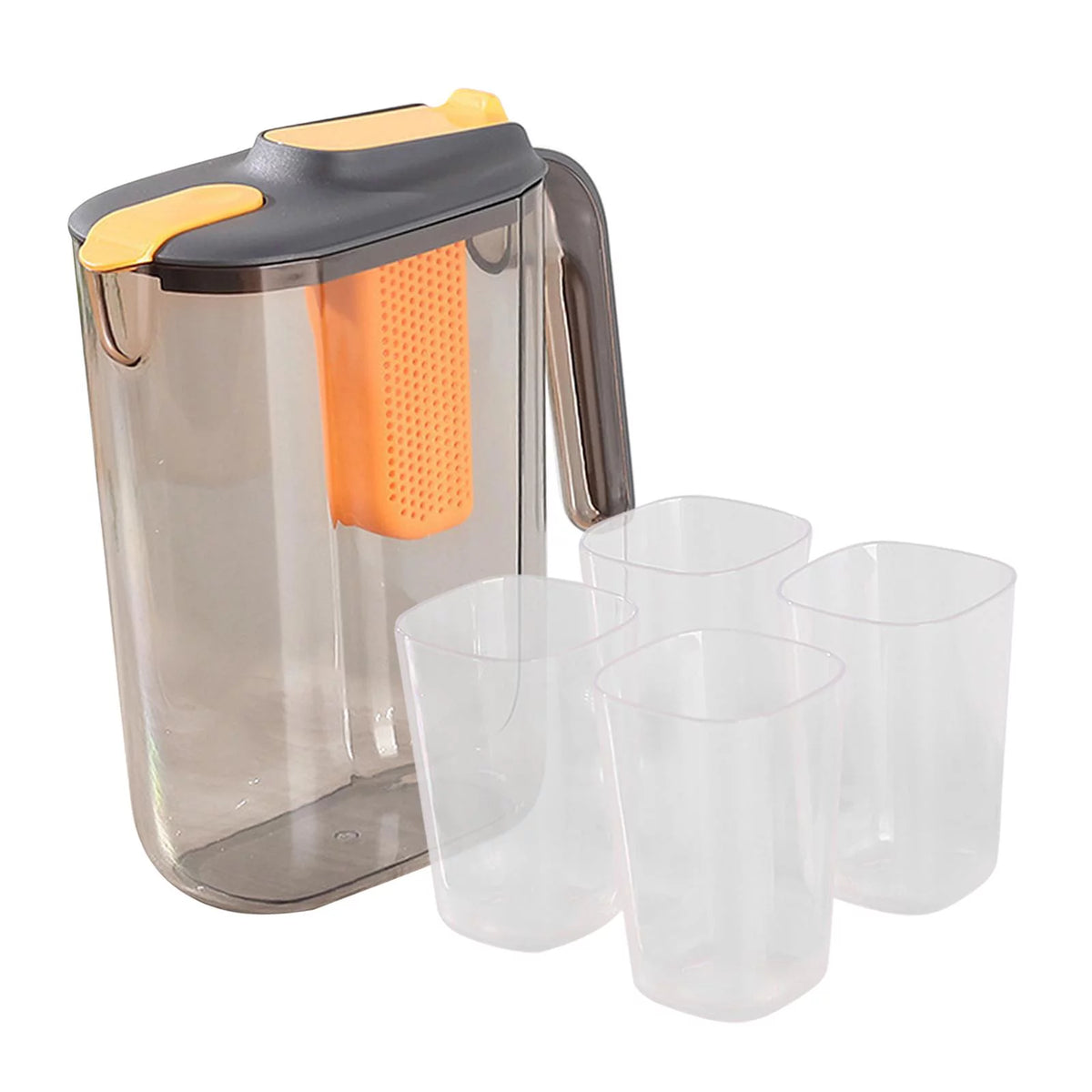 Black Ice Tea Maker Beverage Pitcher with 4 Cups M13740