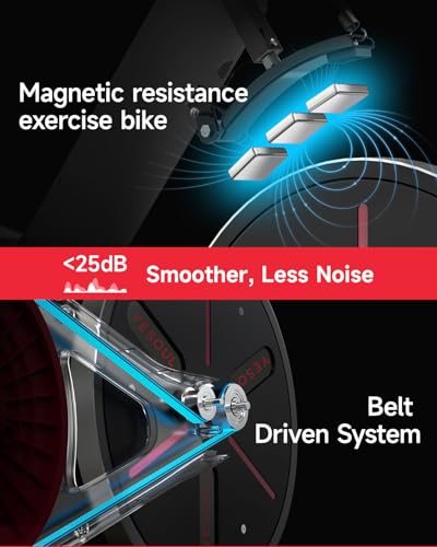 Black Magnetic Stationary Exercise Bike with Tablet Mount E9339