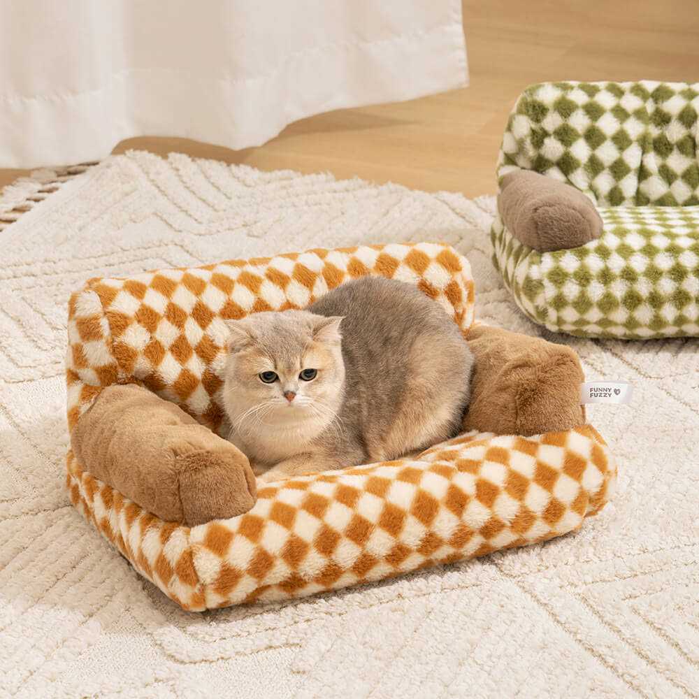 Plaid Dog & Cat Couch Bed R90266