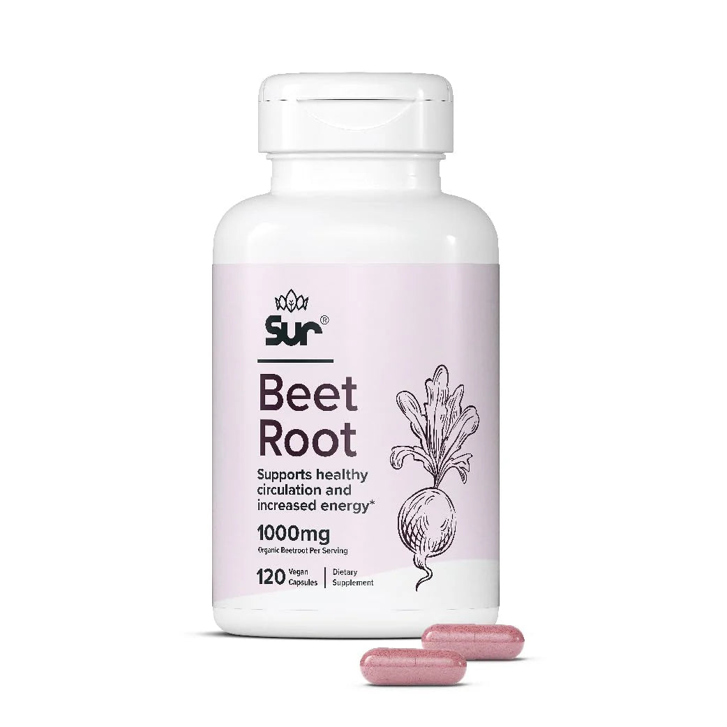 Organic Beet Root Capsules 1000mg 120 Capsules I53527