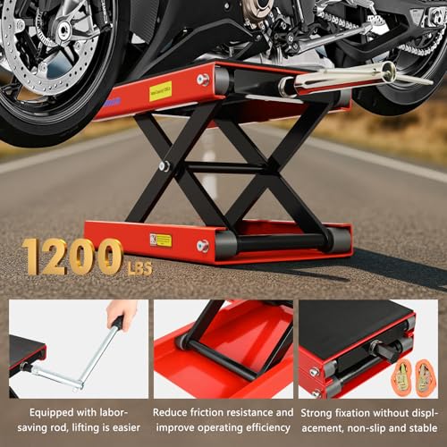 1200 Lbs Steel Motorcycle Lift Scissor Jack V1187