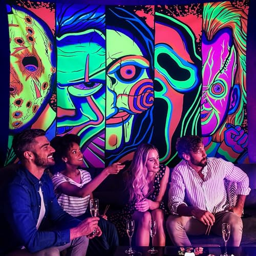 Blacklight UV Reactive Glow in The Dark Tapestry 70" x 90" O900