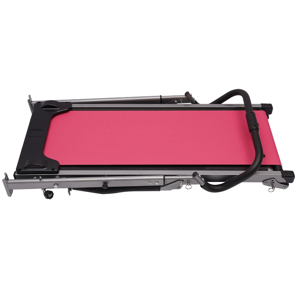 Folding Treadmill with Manual Incline Pink Y1952