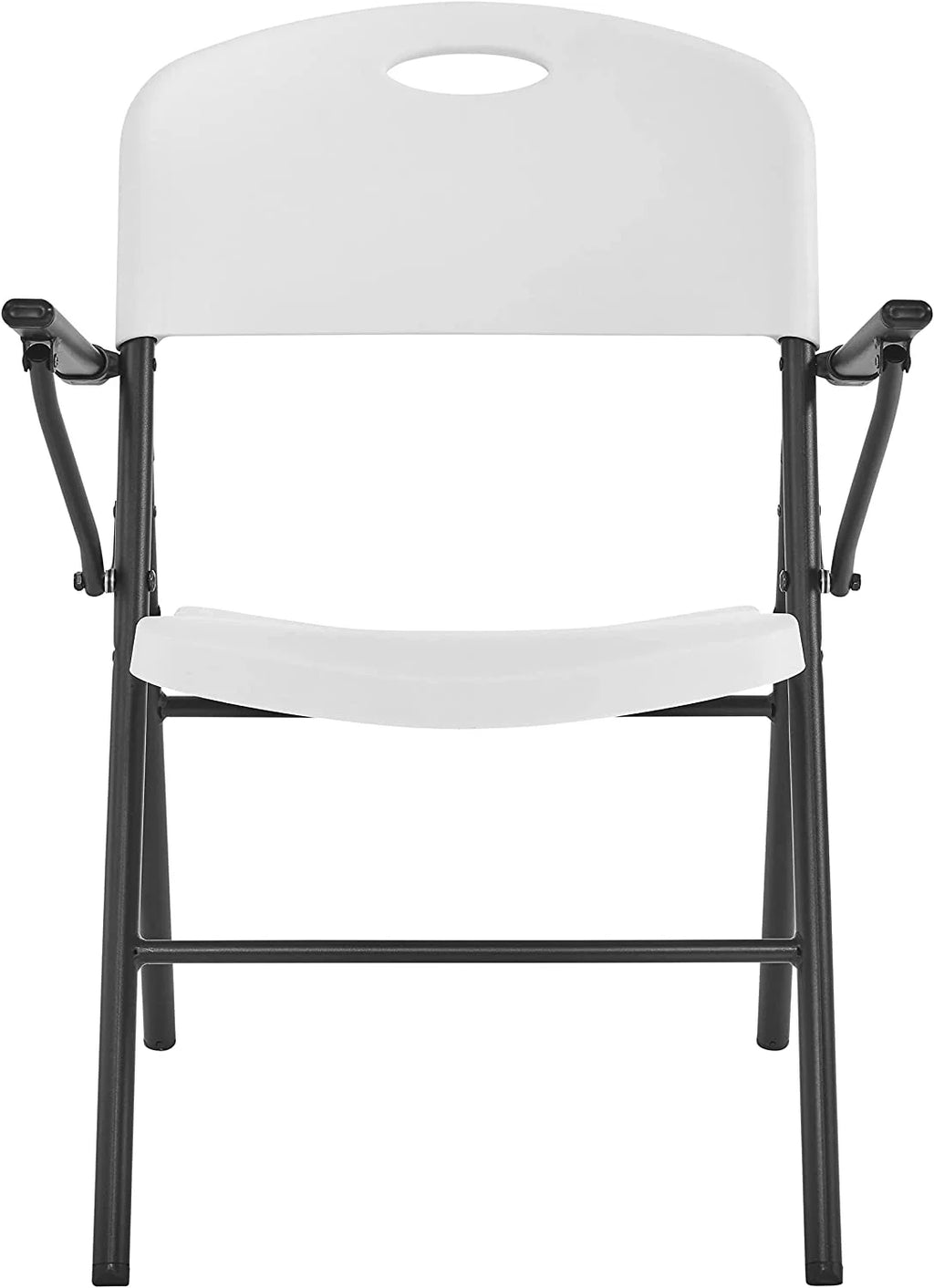 White 4pc Pack Plastic Folding Chair with Armrest F47700