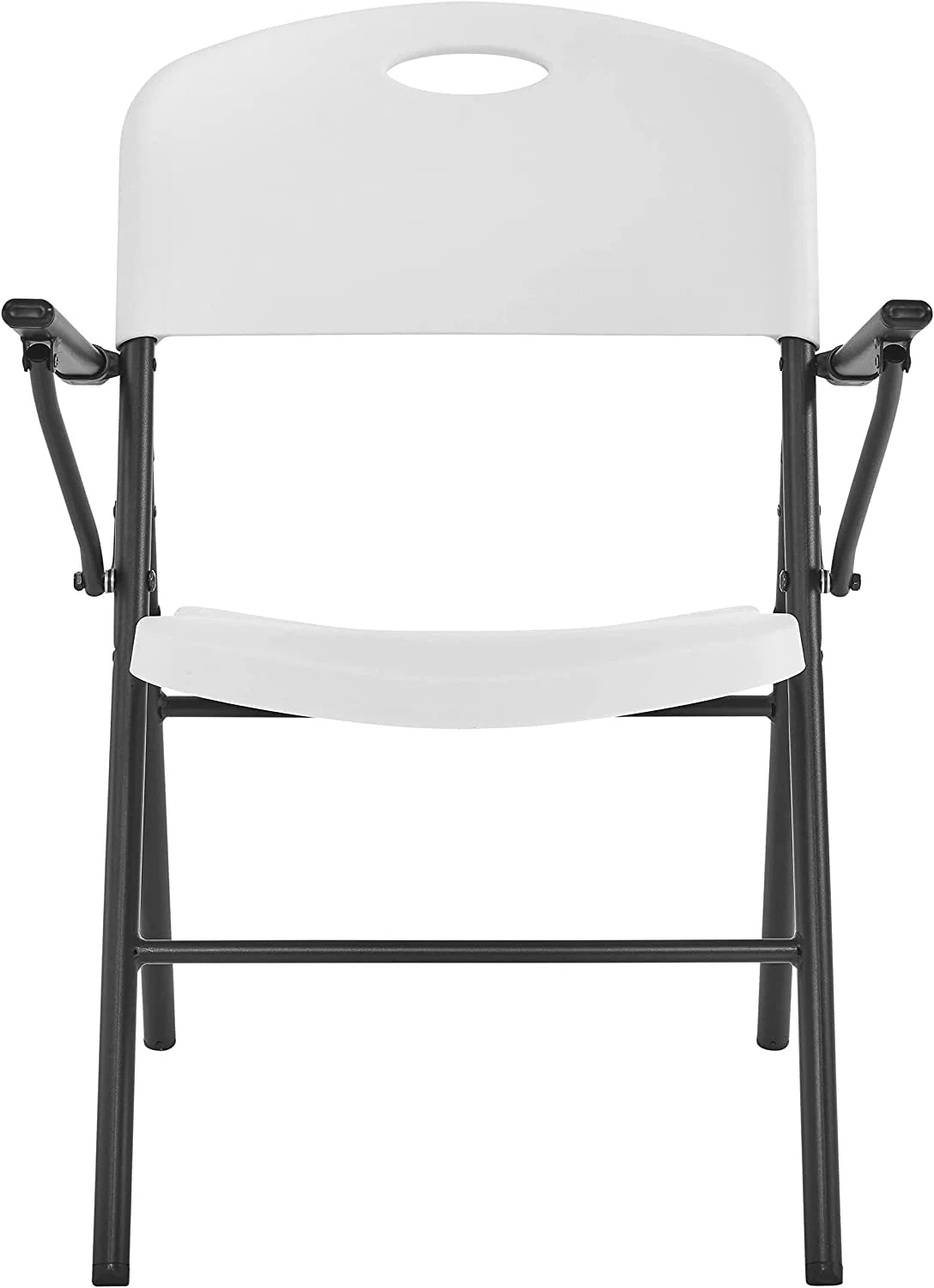White 4pc Pack Plastic Folding Chair with Armrest F47700