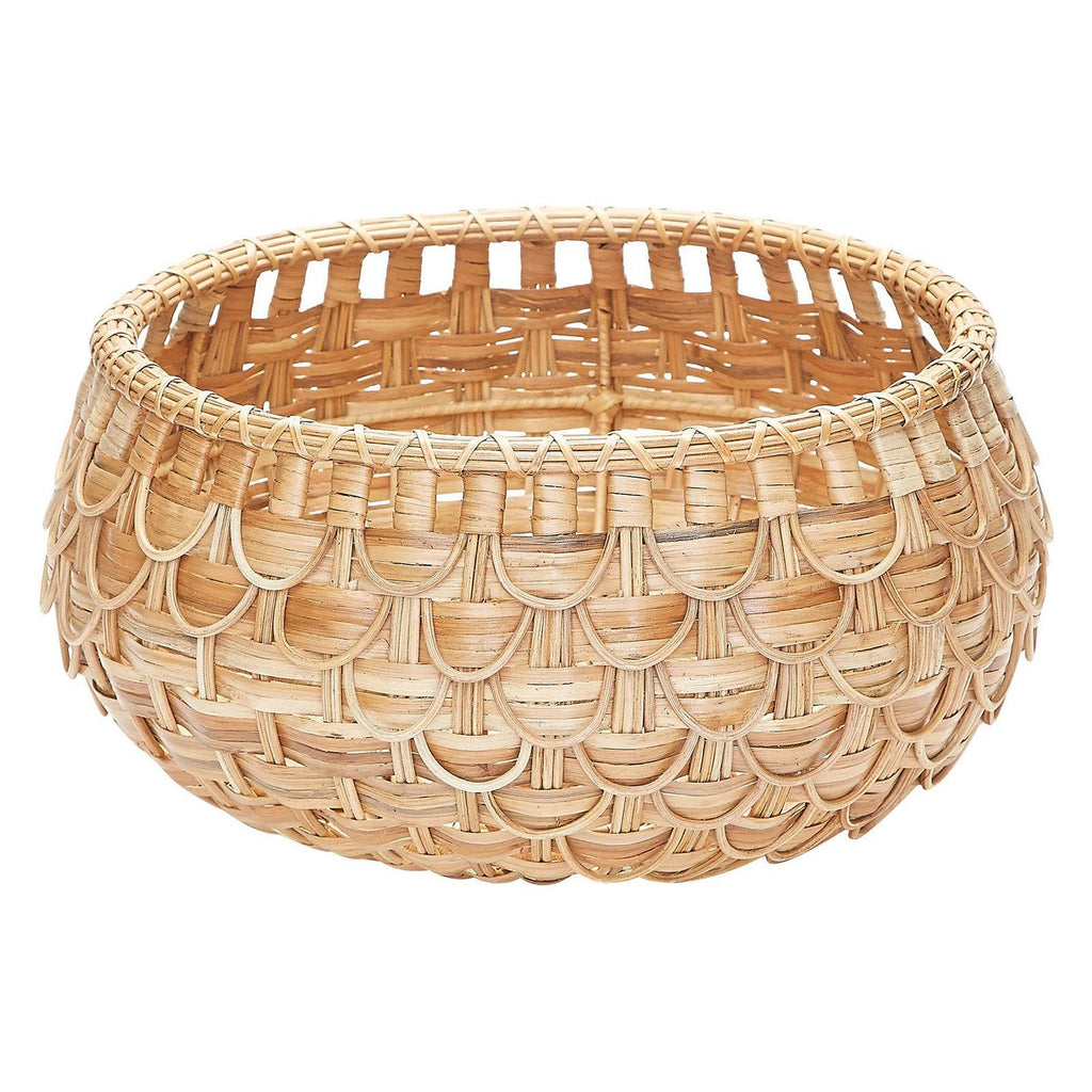 Large Natural Fish Scale Basket H8465