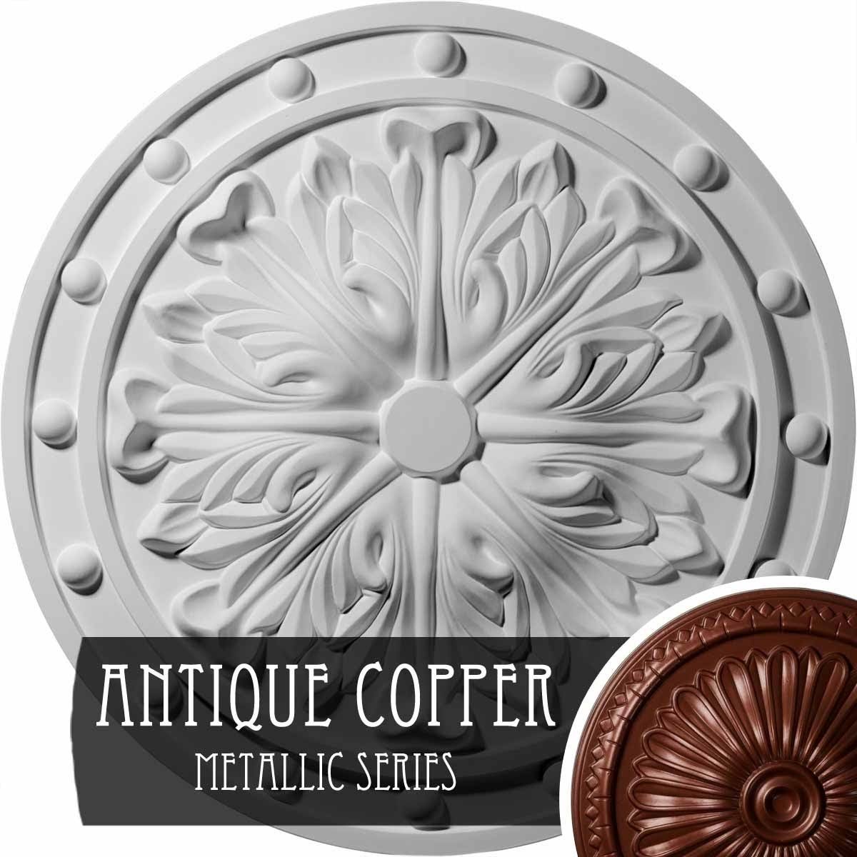 Hand-Painted Smokey Topaz Ceiling Medallion S30318