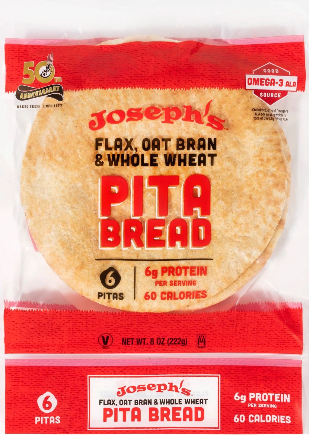 Low Net Carb Flax Pita Bread 6 Pack F7727