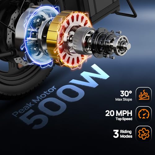 14" Folding Electric Bike 500W 48V 375Wh U534430