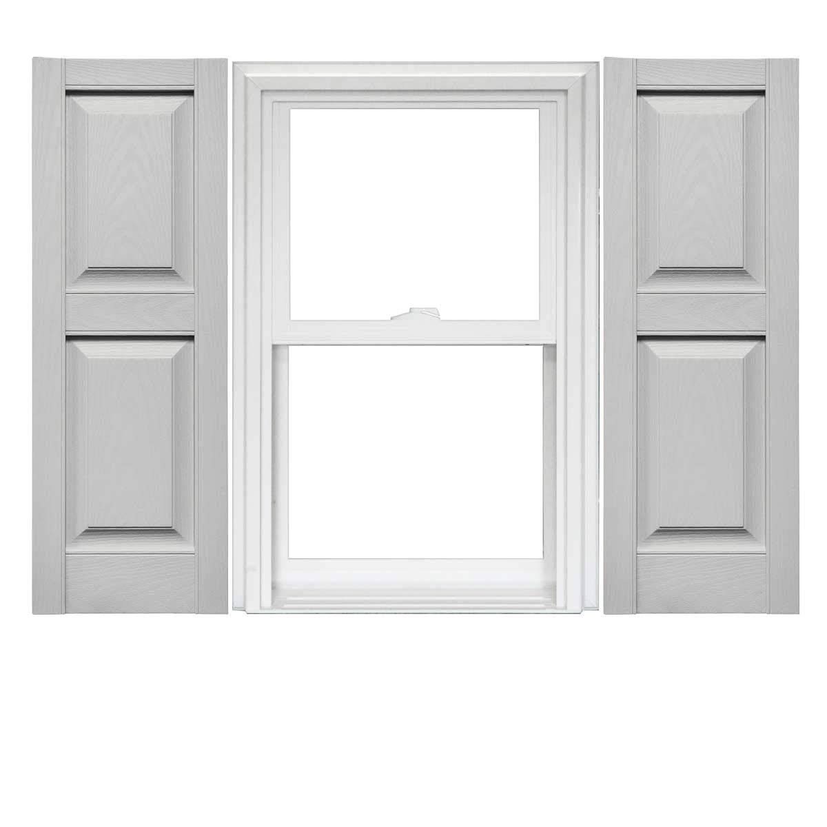 Raised Panel Vinyl Shutters 1 Pair 14.75 x 80 Paintable V840