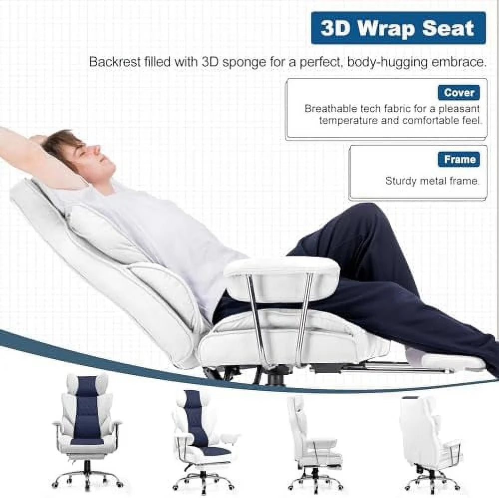 Gaming Chair with Pocket Spring Lumbar Support and Footrest T69646