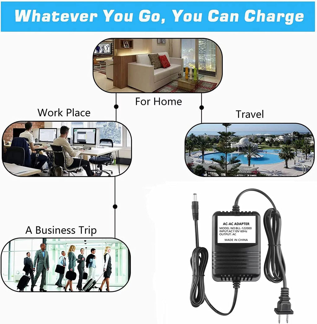 14VAC AC to AC Adapter Power Supply Cord Charger Z667417
