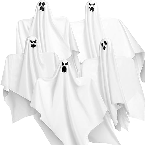 Hanging Ghosts Outdoor Decoration 5 Pack R8445
