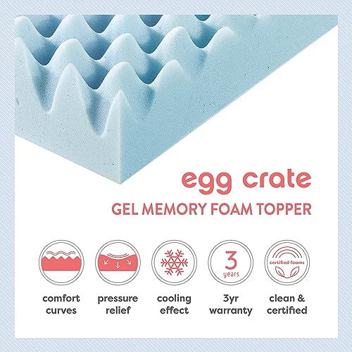 2 Inch Memory Foam Twin Mattress Topper W553