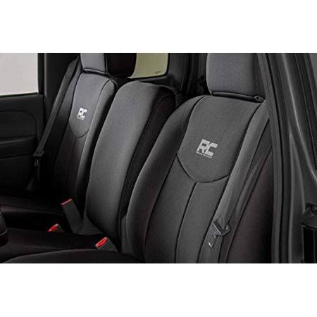 Black Neoprene Front Seat Covers C76241