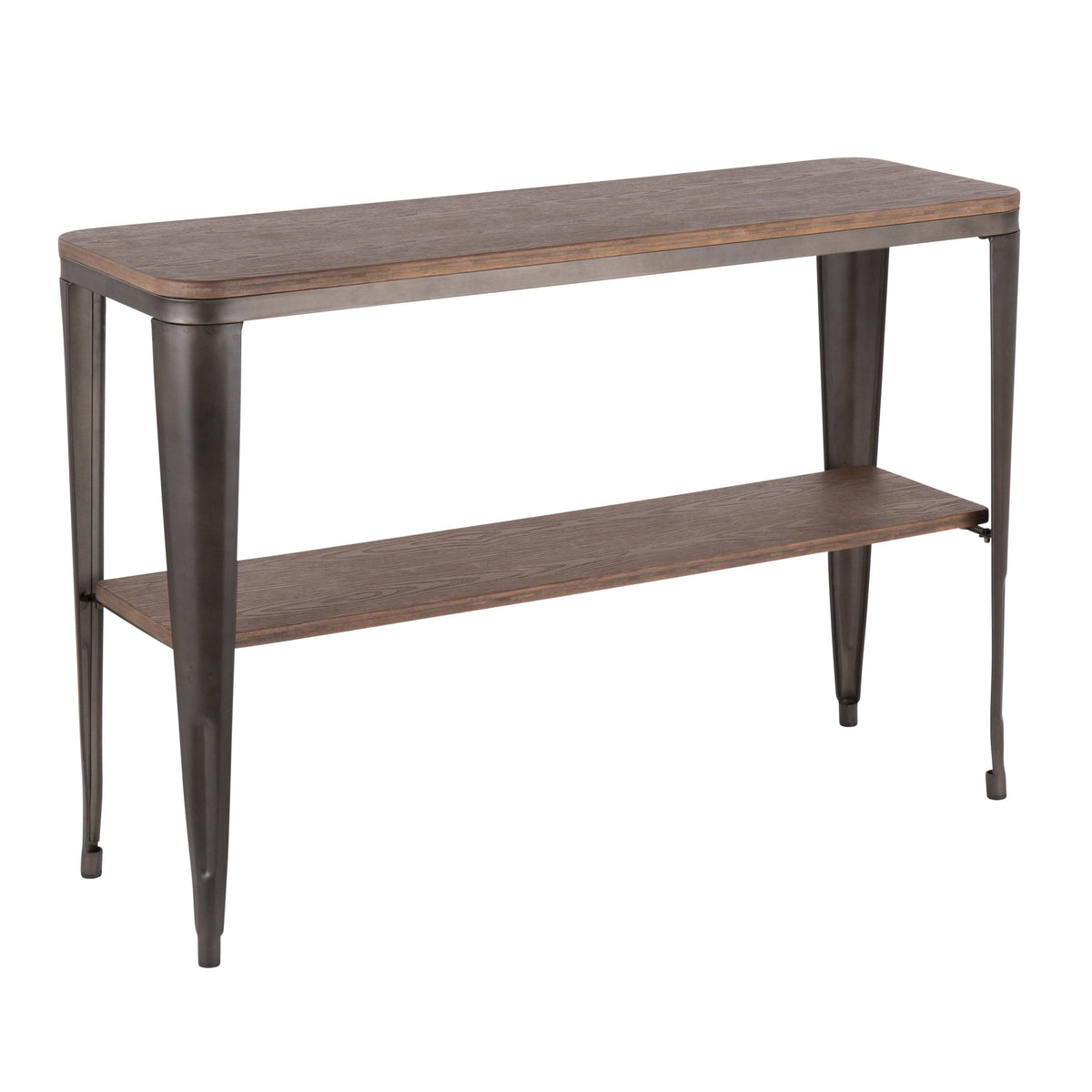 Industrial Metal Wood Console Table H80372