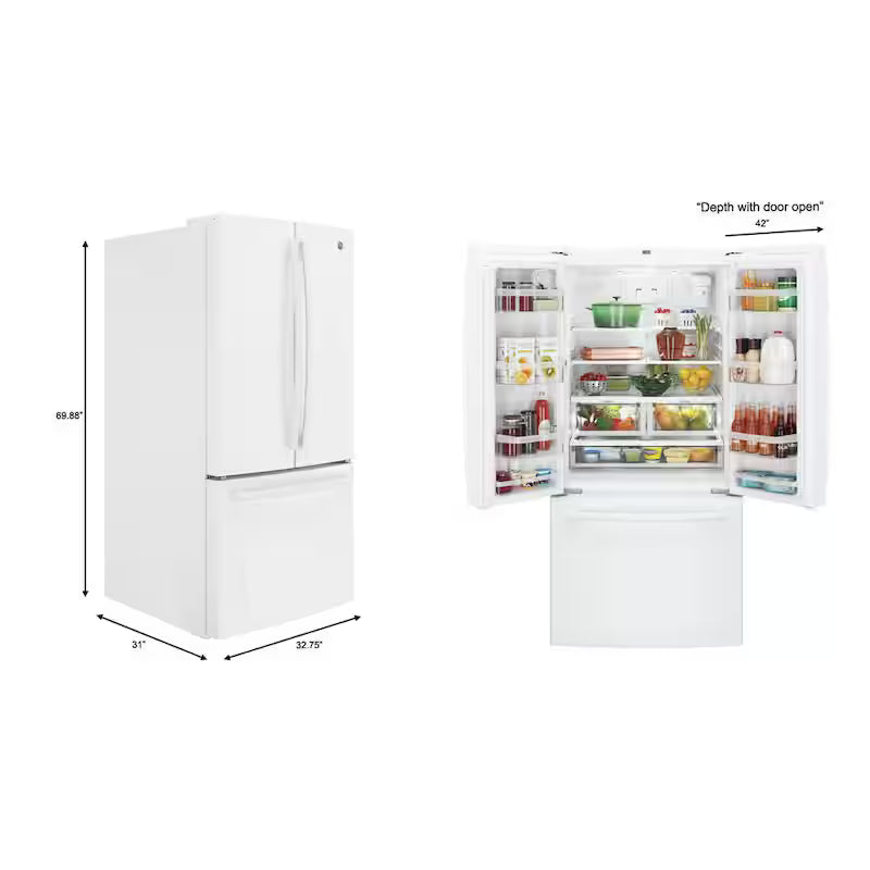Counter Depth French Door Refrigerator in White X802342