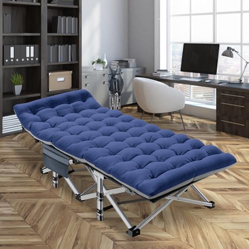 Folding Camping Cot with Pad and Carry Bag Y6223