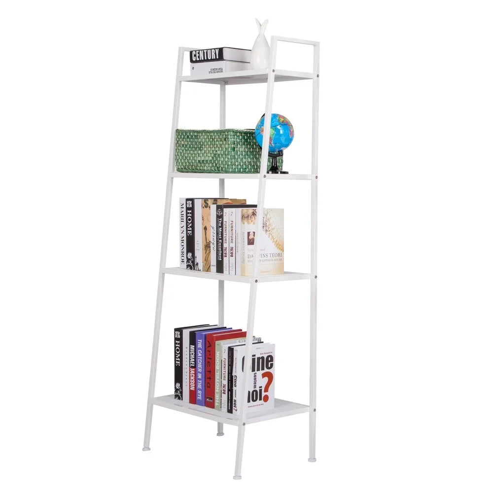 4 Tiers Bookshelf Ivory White M8484