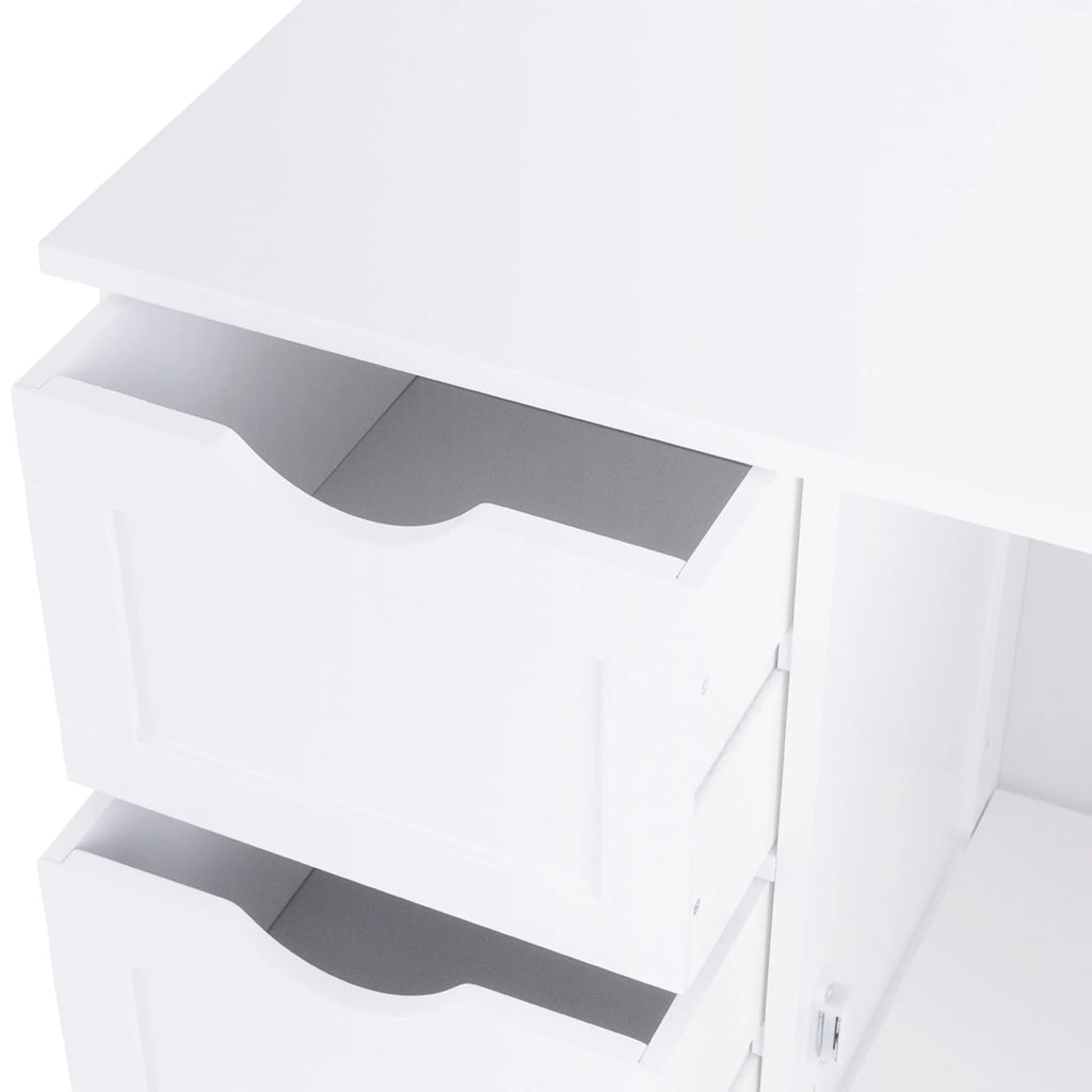 White 4 Drawer Wooden Bathroom Cabinet M392350