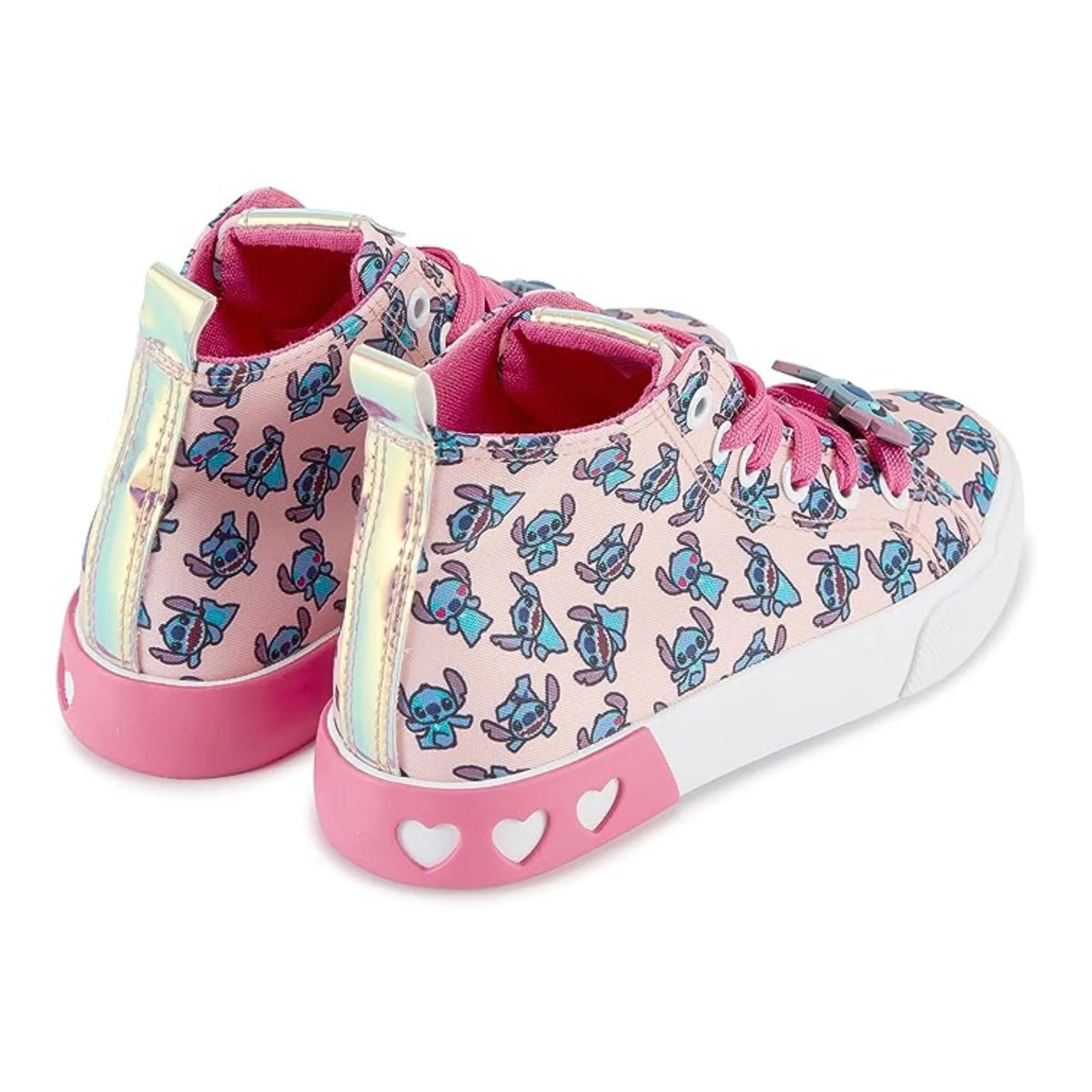 Light Pink Mid Top Lace Up Sneakers U7325
