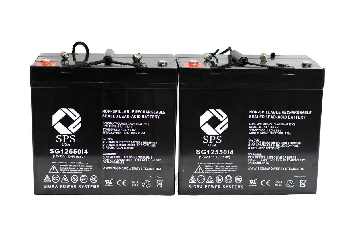 12V 55 Ah Replacement Battery 2 Pack Q878