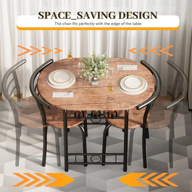3-Piece Wooden Dining Table Set with 2 Chairs Z24763