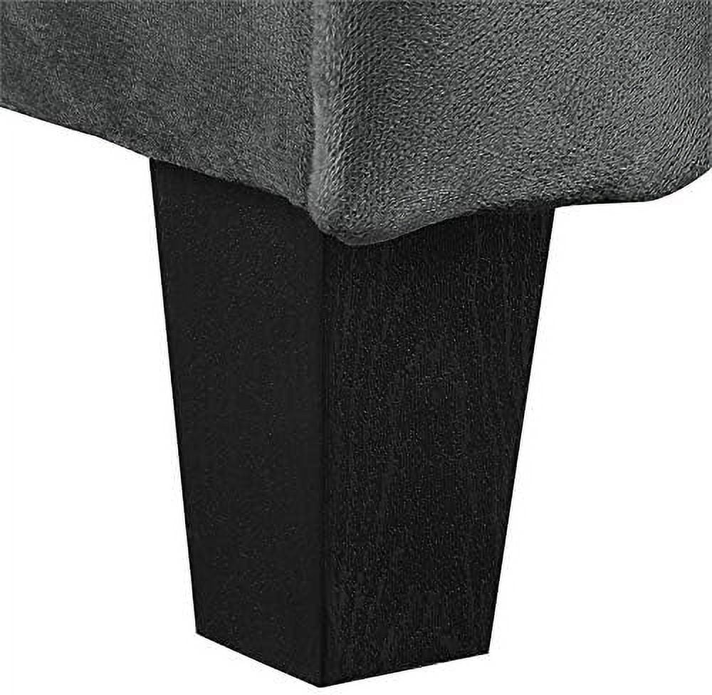 Dark Gray Microfiber Accent Armchair F777874