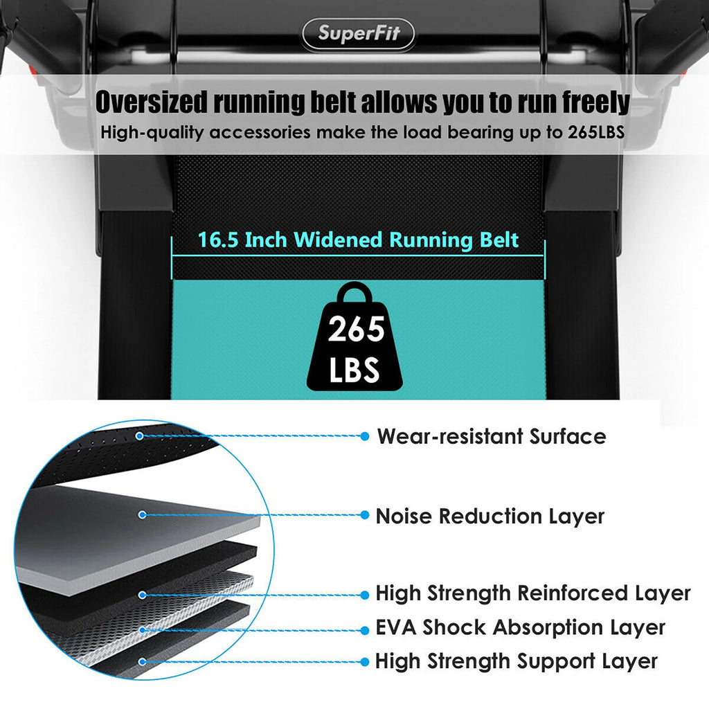 2.25HP Folding Electric Treadmill Y716