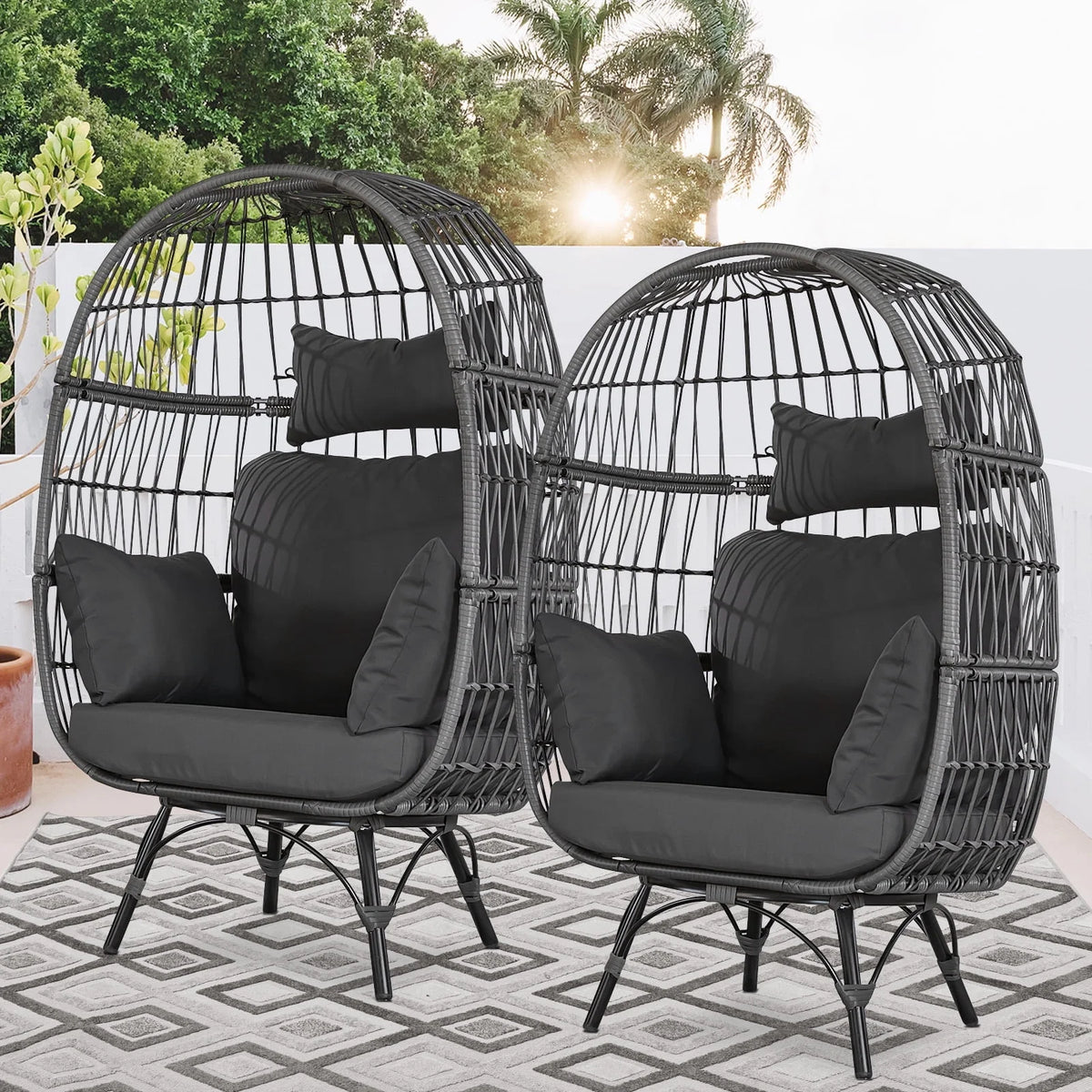 Beige Wicker Outdoor Sectional Sofa X521