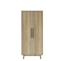 2 Doors Wardrobe Closet & Cabinet with Hanging Rail B648