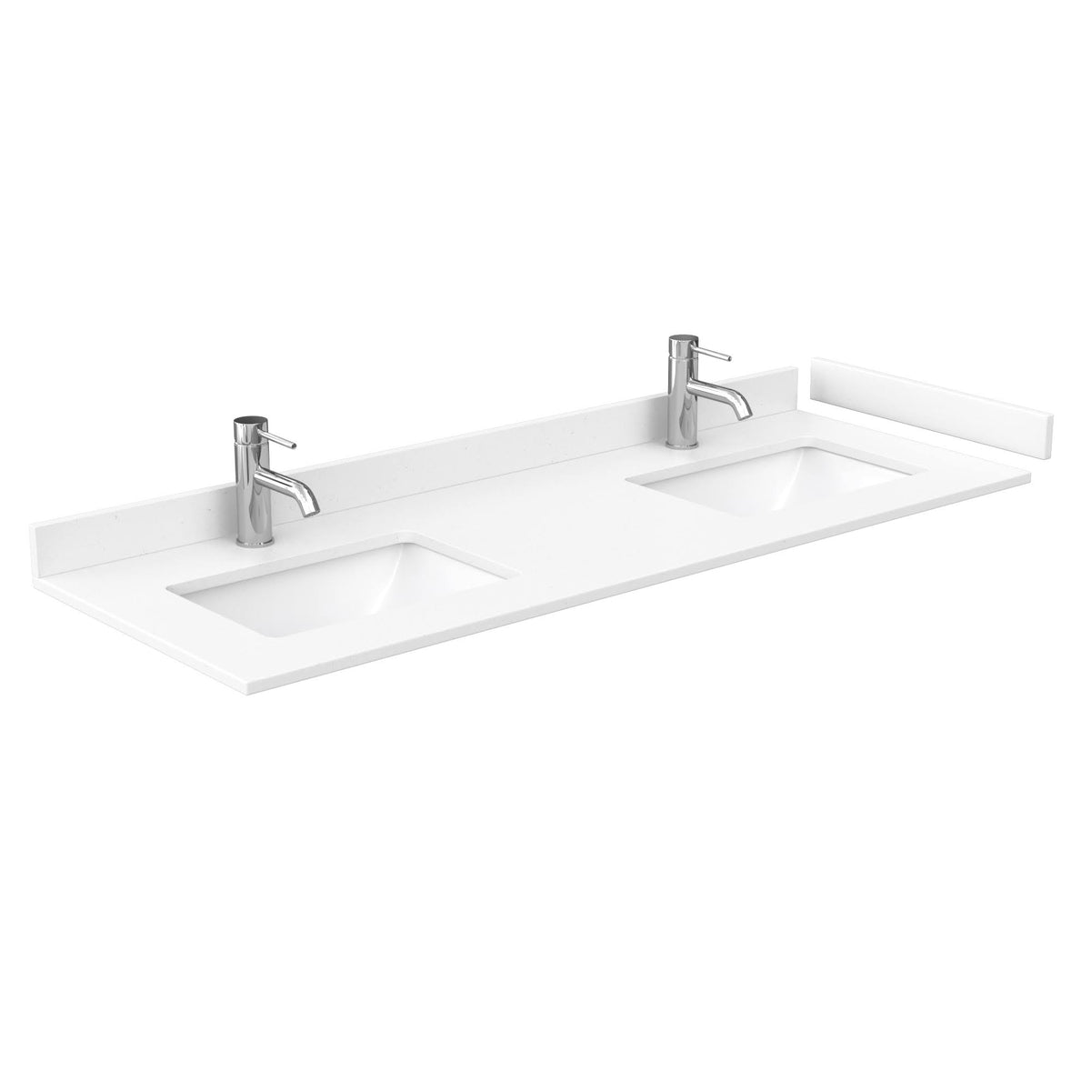 60 inch x 22 inch White Cultured Marble Double Countertop R67523