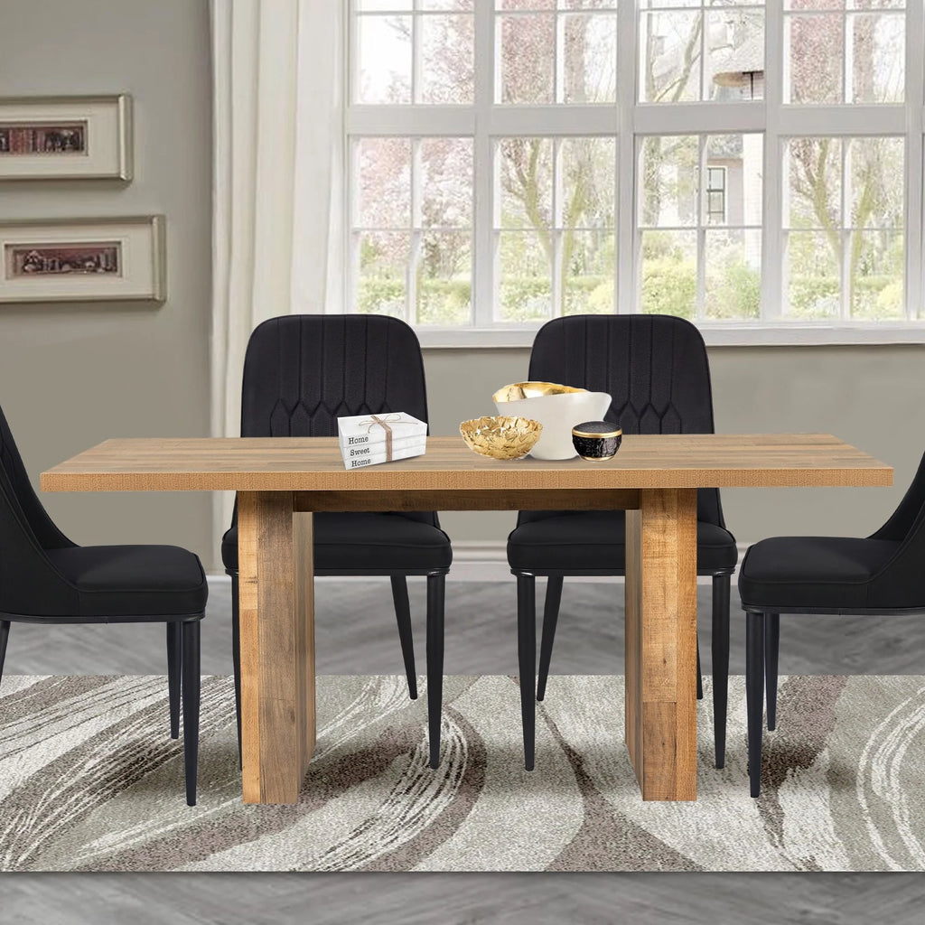 70" Wood Rectangular Dining Table O408495
