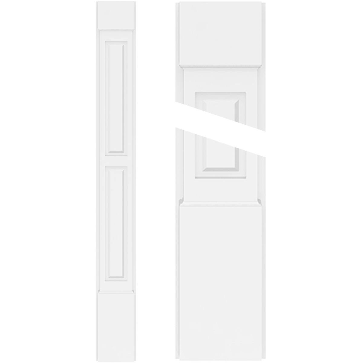 PVC Pilaster with Capital & Base (Pair) E1385