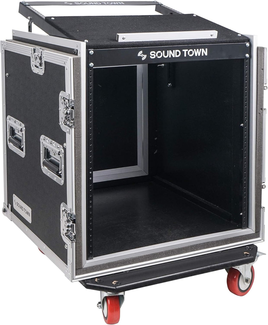 12U ATA Rack Case with 11U Slant Mixer Top and Casters K879