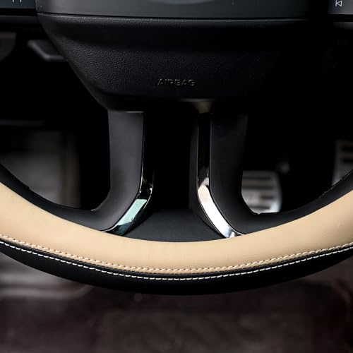 Microfiber Leather Steering Wheel Cover 15 inch Black K242265