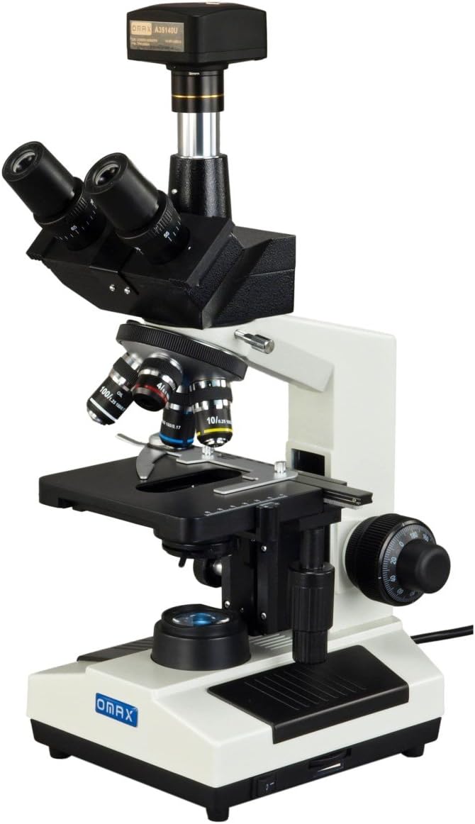 40X-2500X Trinocular Compound LED Microscope with 14MP USB Camera J49437