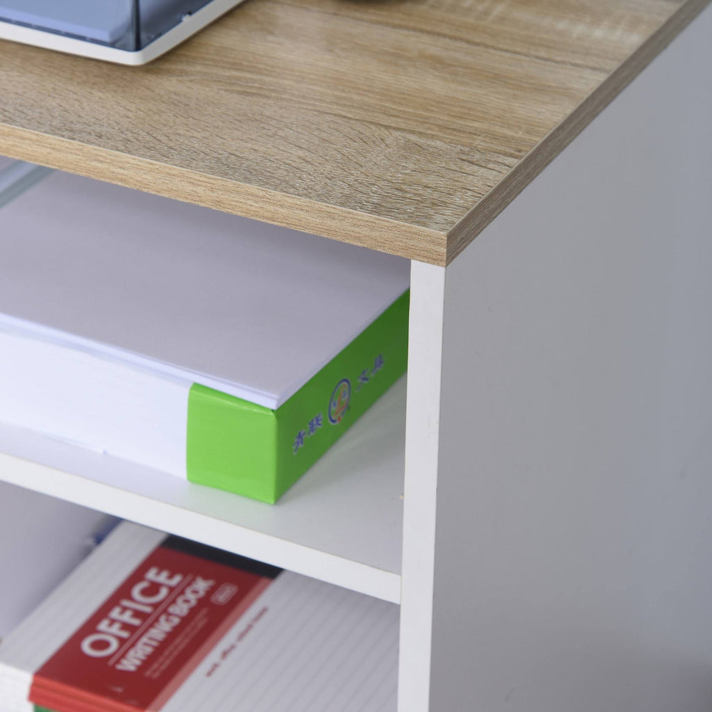 White Printer Stand with 4 Wheels A81454