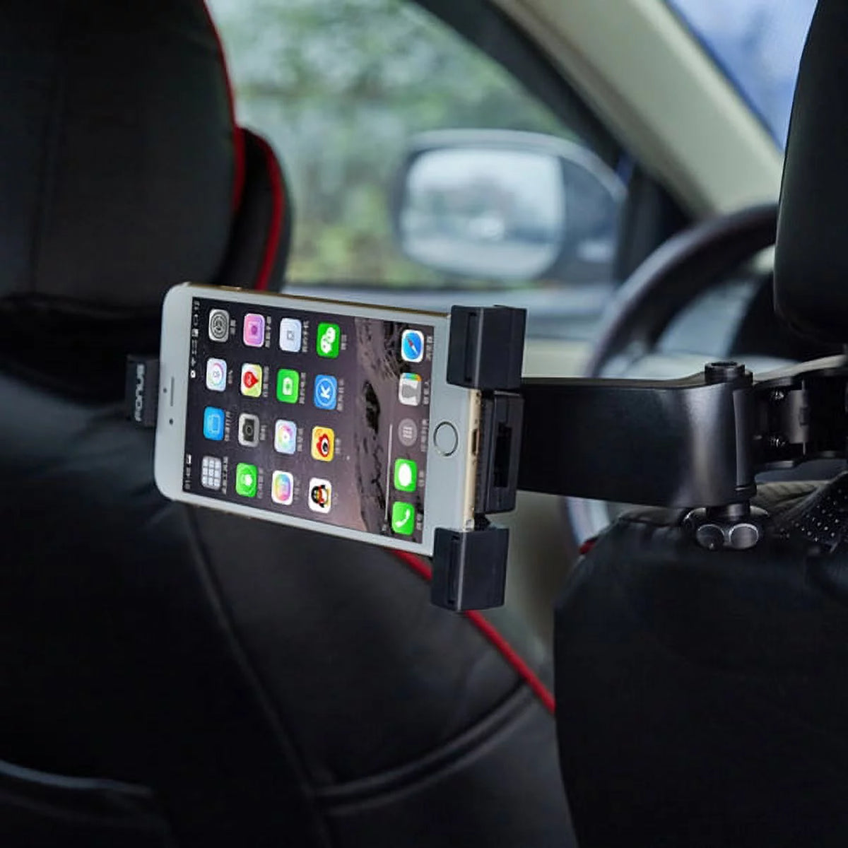 Black Rotating Car Headrest Tablet Holder I619123