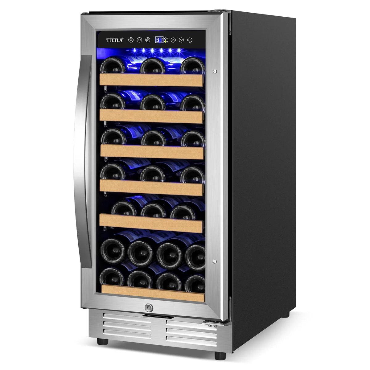 15 inch 30 Bottle Stainless Steel Wine Cooler R18177