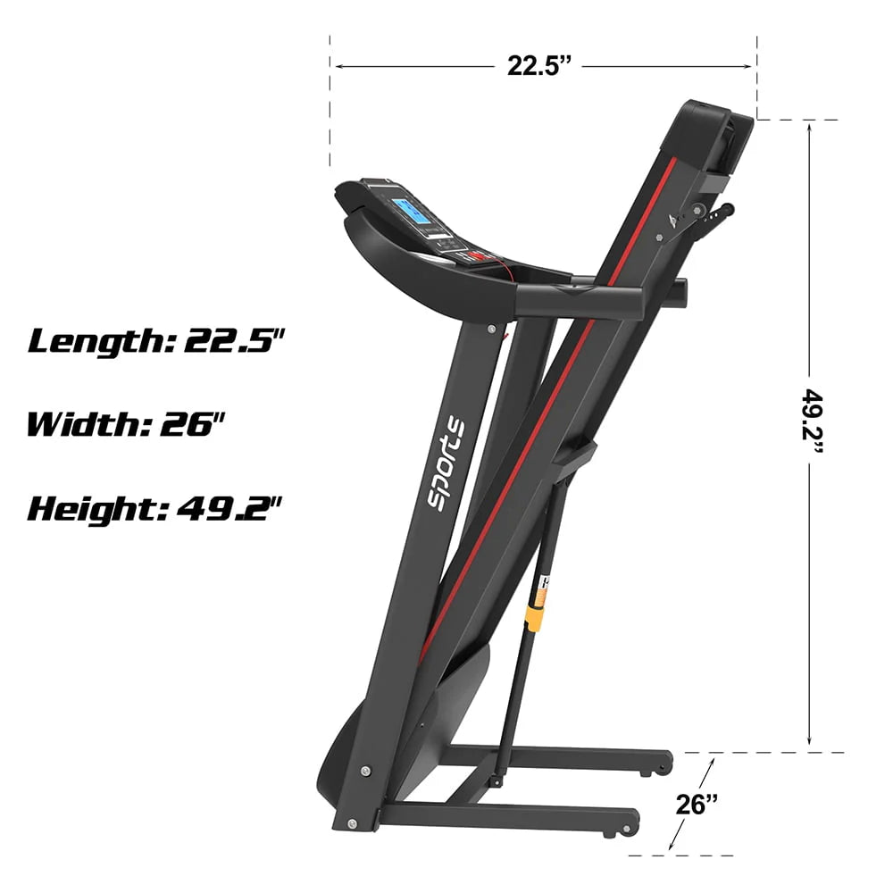 Portable Folding Treadmill with Incline W48366